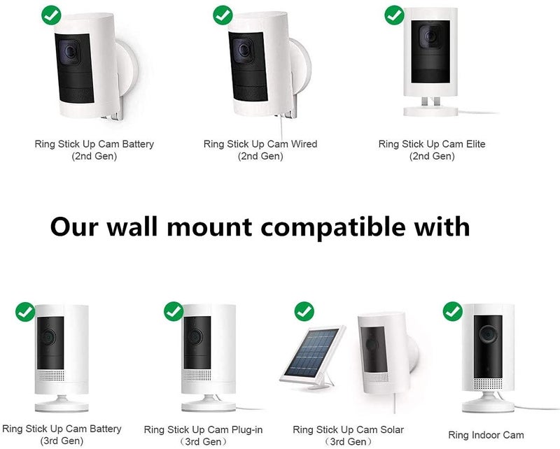 SERMICLE Security Wall Mount for Stick Up Cam Wired/Batter, Metal Security Camera Bracket for Oculus Sensor,Arlo, Arlo Pro, 360Â° Rotation 1/4" Screw (3 Pack,White) - Image 4